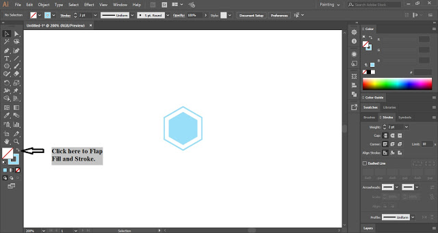 Swap Fill and Stroke of the Polygon